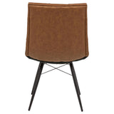 Aiken Faux Leather Upholstered Dining Side Chair Saddle Brown (Set of 4) - 110302SDL