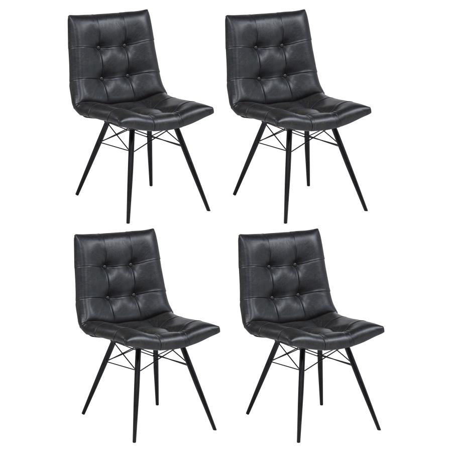 Aiken Upholstered Dining Side Chair Charcoal (Set of 4) - 110302