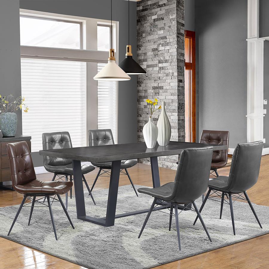 Aiken Upholstered Dining Side Chair Charcoal (Set of 4) - 110302