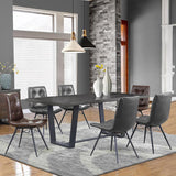 Aiken Upholstered Dining Side Chair Charcoal (Set of 4) - 110302