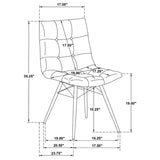 Aiken Upholstered Dining Side Chair Charcoal (Set of 4) - 110302