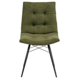 Aiken Fabric Upholstered Dining Side Chair Saddle Forest Green (Set of 4) - 110332FRT