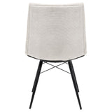 Aiken Fabric Upholstered Dining Side Chair Saddle Stone White (Set of 4) - 110332STN