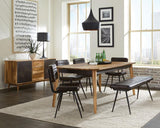 Partridge 6-piece Dining Set Natural Sheesham and Espresso - 110571-S6E