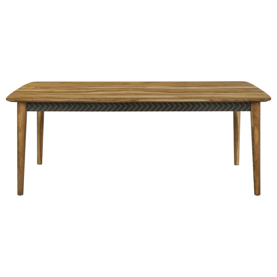 Partridge 6-piece Dining Set Natural Sheesham and Espresso - 110571-S6E