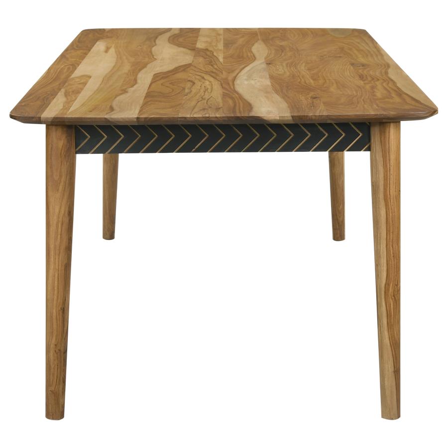 Partridge 6-piece Dining Set Natural Sheesham and Espresso - 110571-S6E