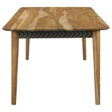 Partridge 6-piece Dining Set Natural Sheesham and Espresso - 110571-S6E