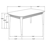 Partridge 6-piece Dining Set Natural Sheesham and Espresso - 110571-S6E