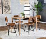 Partridge 5-piece Counter Dining Set Sheesham and Camel - 110578-S5C