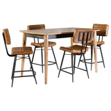 Partridge 5-piece Counter Dining Set Sheesham and Camel - 110578-S5C