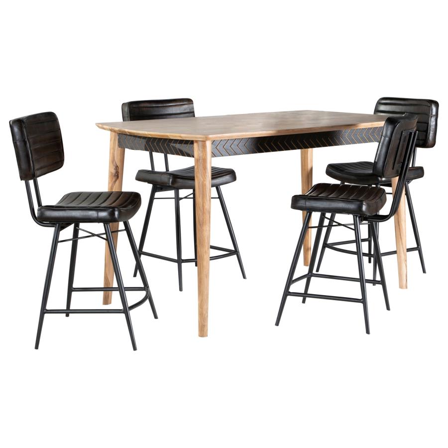 Partridge 5-piece Counter Dining Set Sheesham and Espresso - 110578-S5E