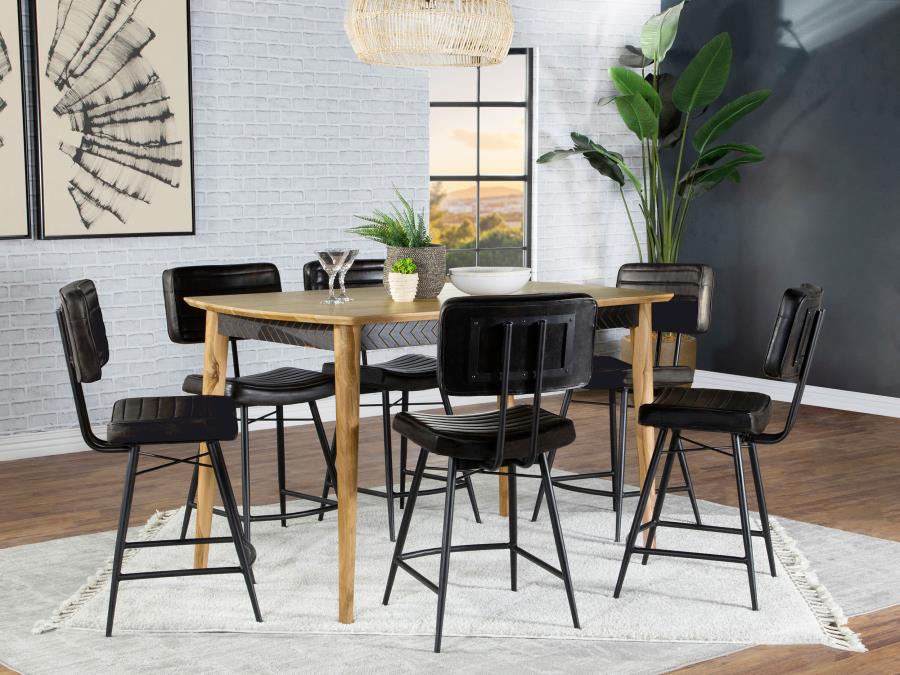 Partridge 7-piece Counter Dining Set Sheesham and Espresso - 110578-S7E