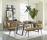 Misty Leather Upholstered Dining Side Chair Camel (Set of 2) - 110642
