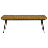 Misty Leather Upholstered Dining Bench Antique Camel - 110643