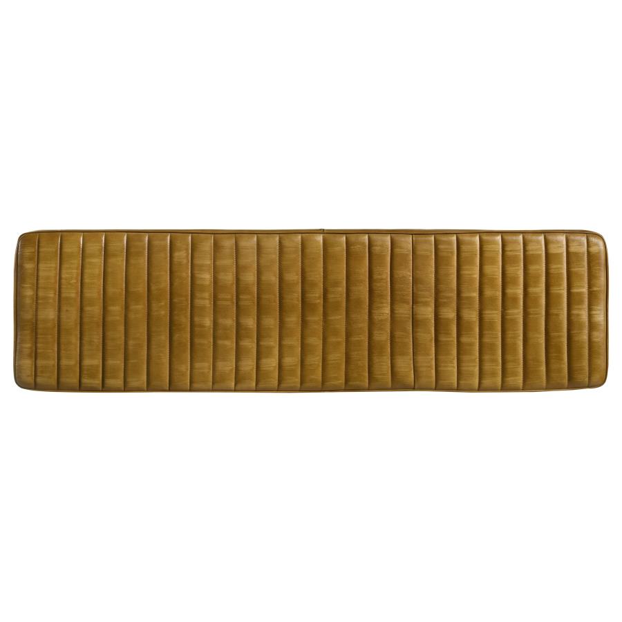 Misty Leather Upholstered Dining Bench Antique Camel - 110643