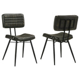 Misty Leather Upholstered Dining Chair Espresso (Set of 2) - 110652