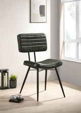 Misty Leather Upholstered Dining Chair Espresso (Set of 2) - 110652