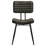 Misty Leather Upholstered Dining Chair Espresso (Set of 2) - 110652