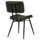 Misty Leather Upholstered Dining Chair Espresso (Set of 2) - 110652