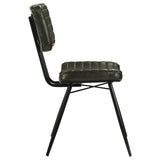 Misty Leather Upholstered Dining Chair Espresso (Set of 2) - 110652