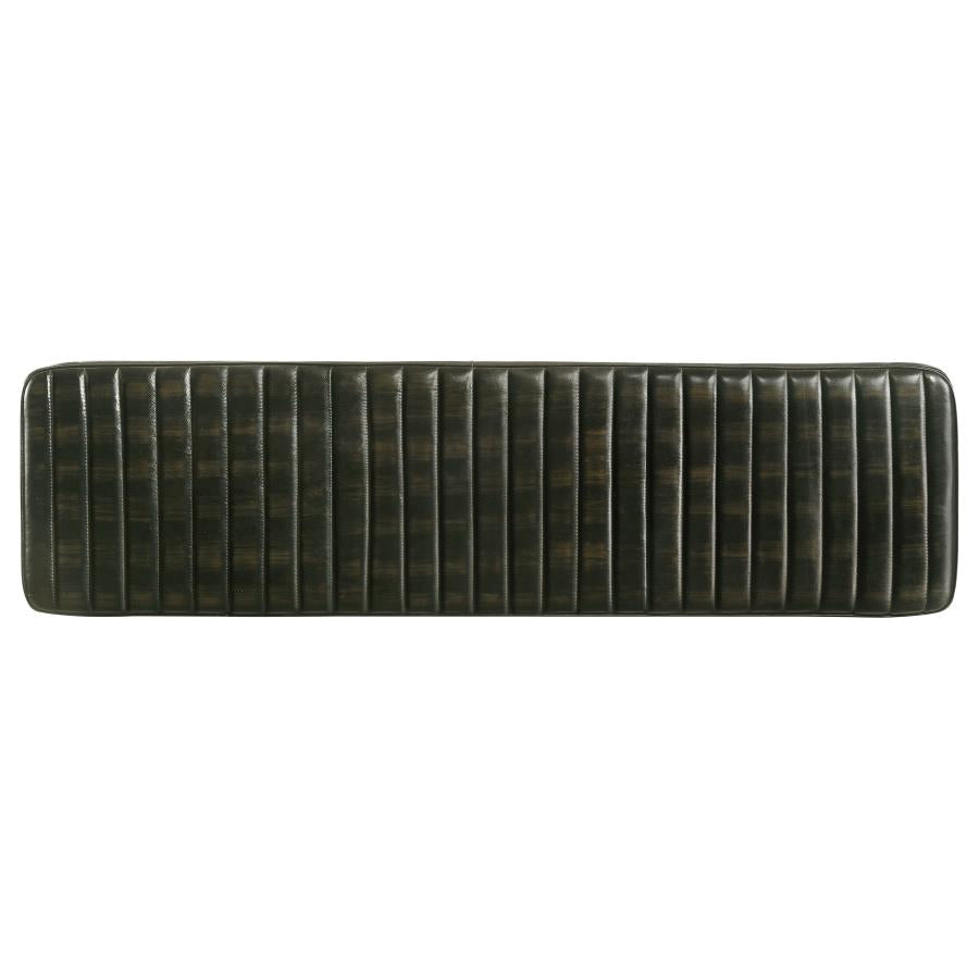 Misty Leather Upholstered Dining Bench Antique Espresso - 110653
