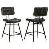 Partridge Leather Counter Chair Antique Espresso (Set of 2) - 110659