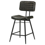 Partridge Leather Counter Chair Antique Espresso (Set of 2) - 110659