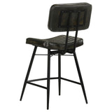 Partridge Leather Counter Chair Antique Espresso (Set of 2) - 110659
