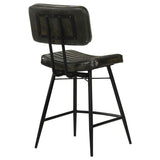 Partridge Leather Counter Chair Antique Espresso (Set of 2) - 110659