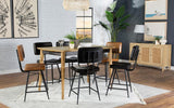Partridge Leather Counter Chair Antique Espresso (Set of 2) - 110659