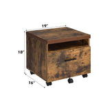 Bob - File Cabinet - Weathered Oak / Black