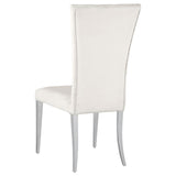 Kerwin 5-piece Rectangular Dining Table Set White and Chrome - 111101-S5W