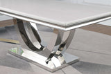 Kerwin Rectangular 71-inch Stone Top Dining Table White - 111101