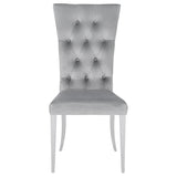 Kerwin Velvet Upholstered Dining Side Chair Grey (Set of 2) - 111103