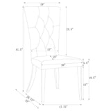 Kerwin Velvet Upholstered Dining Side Chair Grey (Set of 2) - 111103