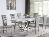 Kerwin Velvet Upholstered Dining Side Chair Grey (Set of 2) - 111103