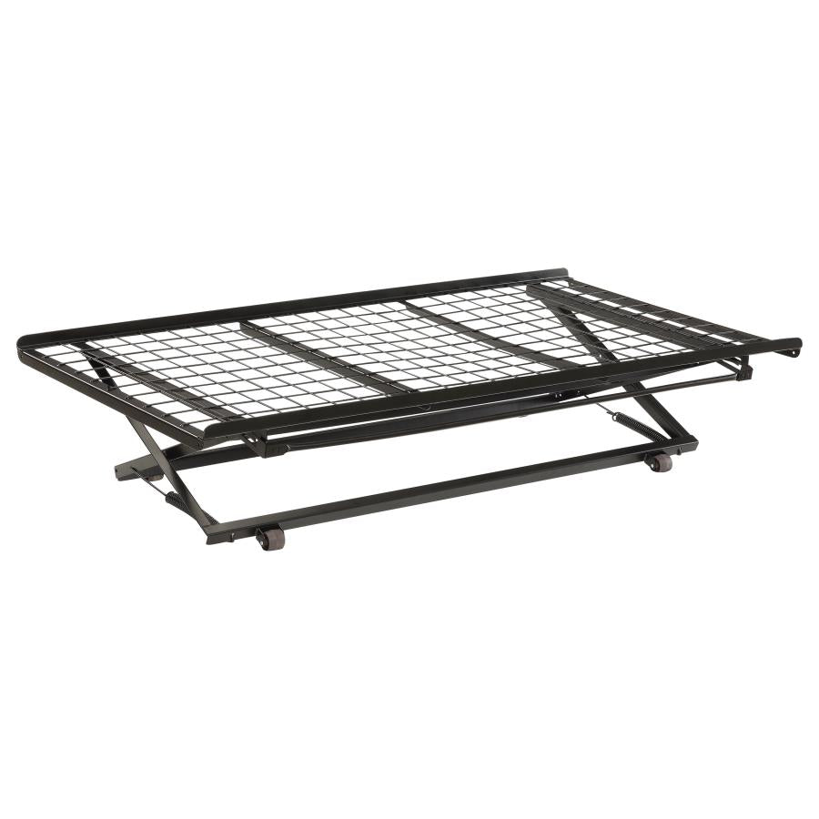 Eden Metal Twin Pop Up Trundle Bed Black - 1137