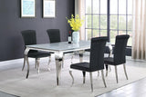 Carone Rectangular 81-inch Glass Top Dining Table White - 115081