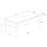 Carone 5-piece 61-inch Rectangular White Glass Dining Set Blue - 115091-S5B