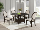 Twyla 60-inch Round Dining Table with Drawer Dark Cocoa - 115100