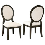 Twyla Oval Back Dining Side Chair Dark Cocoa (Set of 2) - 115102