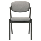 Stevie Padded Wood Dining Arm Chair Black (Set of 2) - 115112