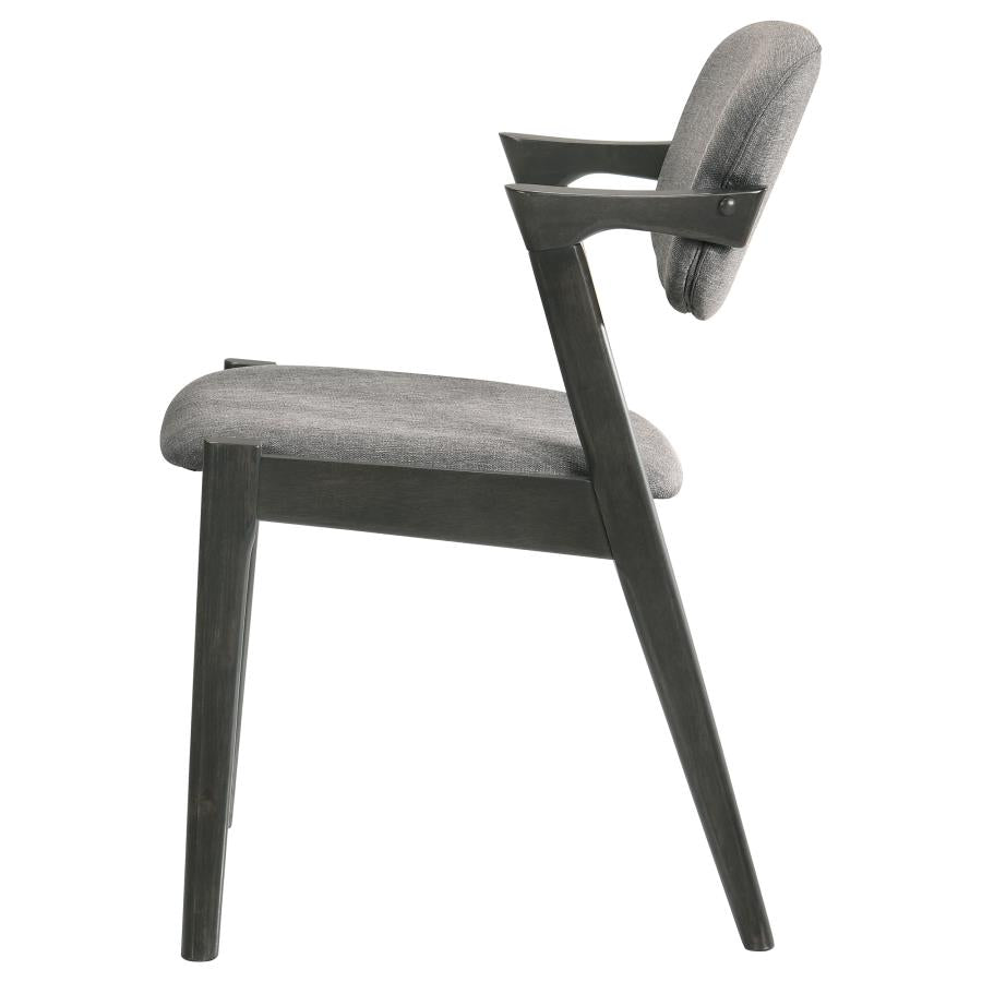 Stevie Padded Wood Dining Arm Chair Black (Set of 2) - 115112