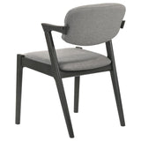 Stevie Padded Wood Dining Arm Chair Black (Set of 2) - 115112