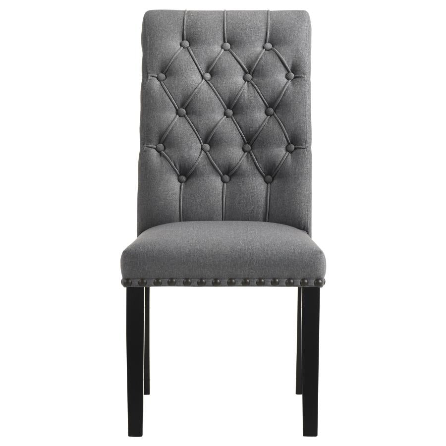 Alana Fabric Upholstered Dining Side Chair Grey (Set of 2) - 115162