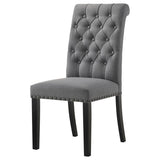 Alana Fabric Upholstered Dining Side Chair Grey (Set of 2) - 115162