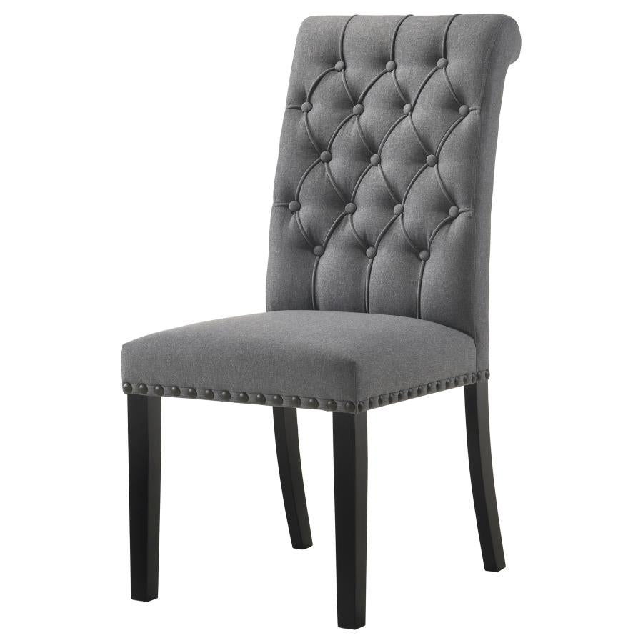 Alana Fabric Upholstered Dining Side Chair Grey (Set of 2) - 115162