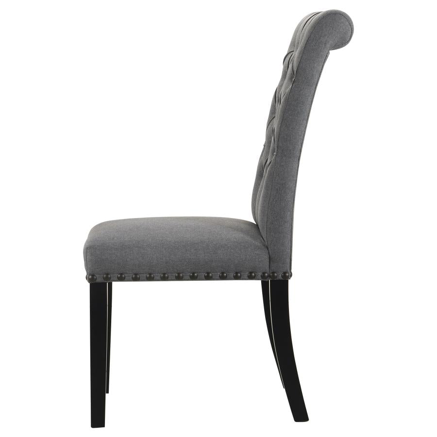 Alana Fabric Upholstered Dining Side Chair Grey (Set of 2) - 115162