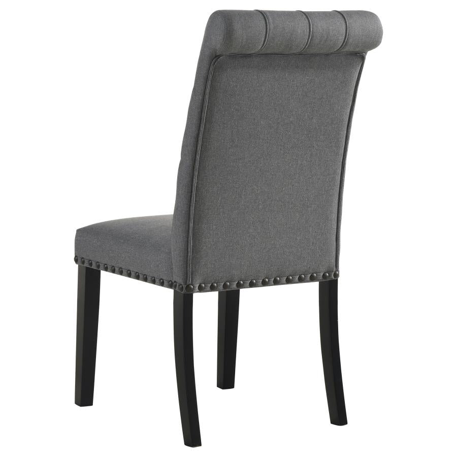 Alana Fabric Upholstered Dining Side Chair Grey (Set of 2) - 115162