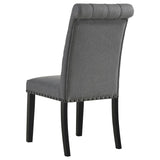 Alana Fabric Upholstered Dining Side Chair Grey (Set of 2) - 115162